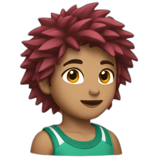 ruby player brown spike hair emoji