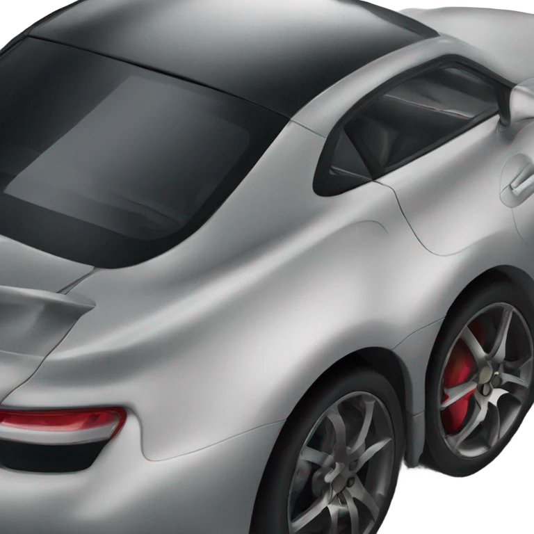 the back of a black sports car  emoji