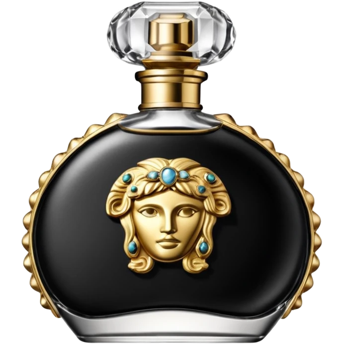 studded Versace belt and oil-based Dolce & Gabbana perfume emoji