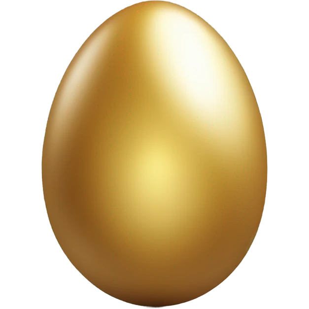 Golden egg with muscles  emoji