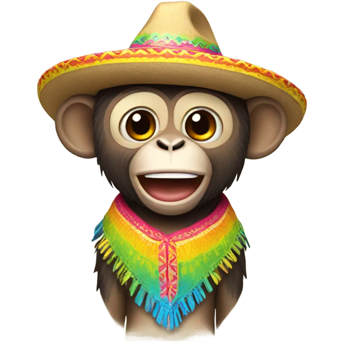 Monkey wearing sombrero emoji