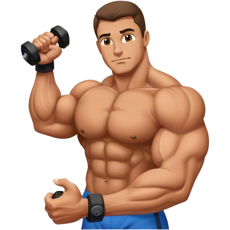 bodybuilder forearm exercise emoji