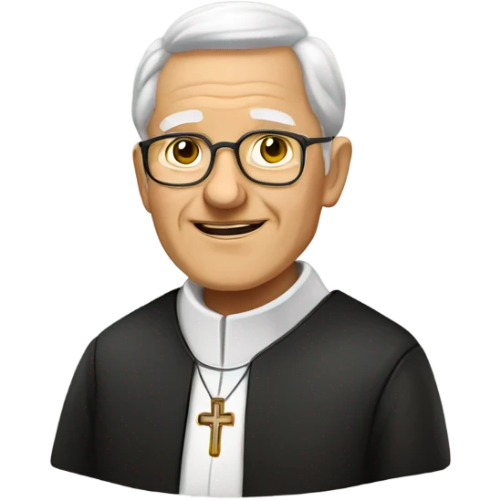Elderly Lutheran Pastor with clerical collar emoji