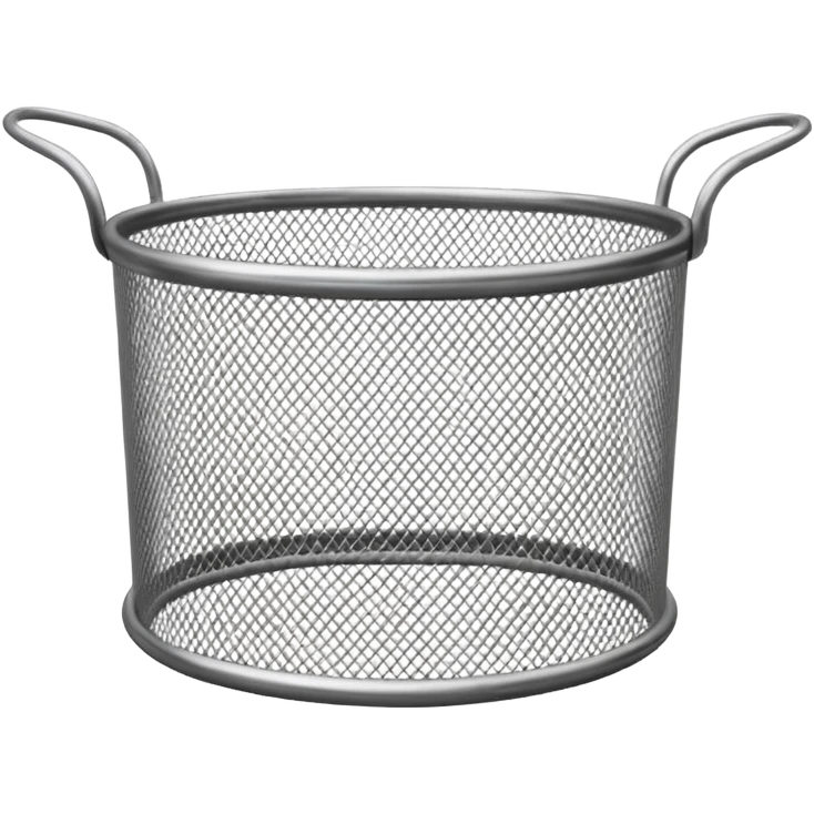 Sieve made from curved steel wire mesh emoji