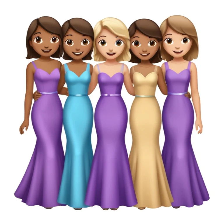 girls in a prom emoji