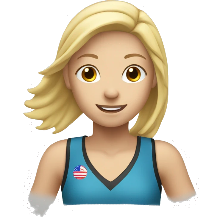Blonde girl playing volleyball emoji