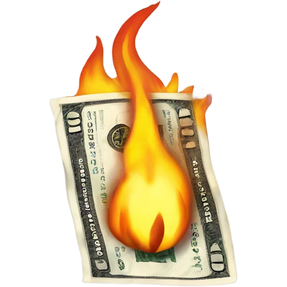 burning money emoji