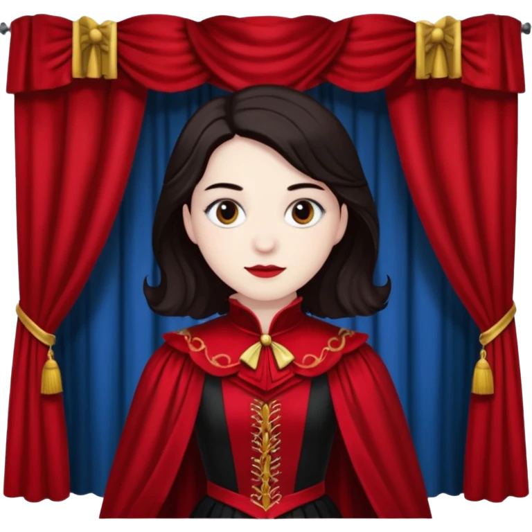 theater student with curtain behind emoji
