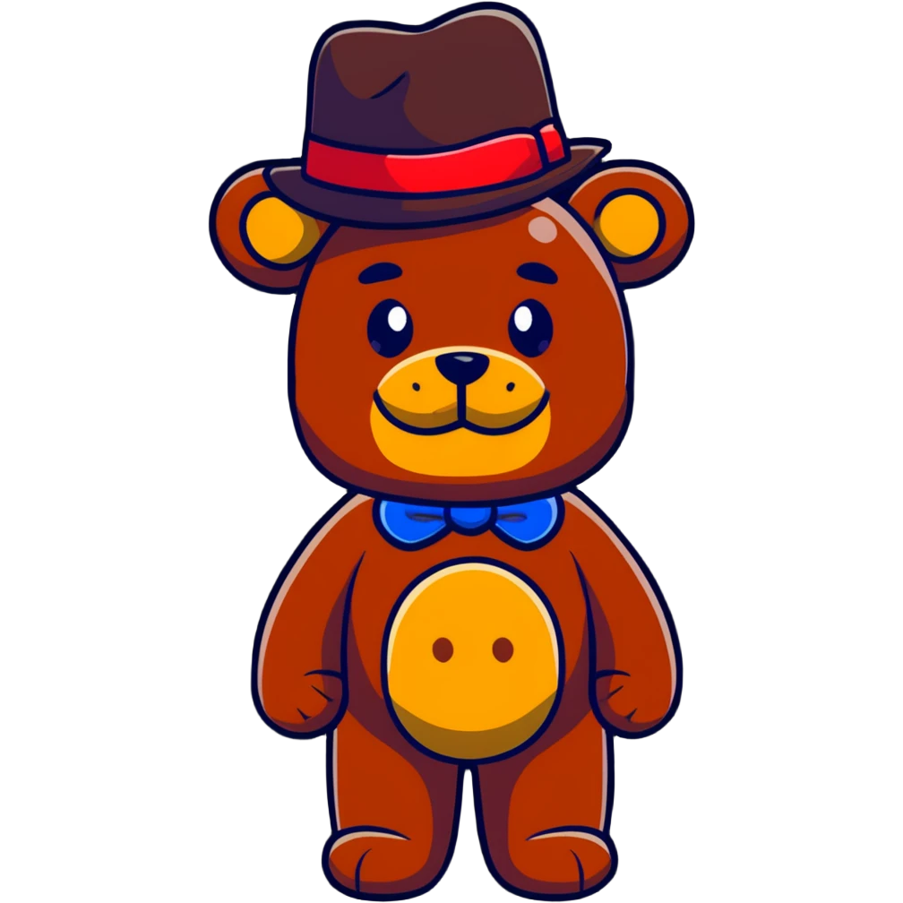 Freddy Fazbear with hat emoji