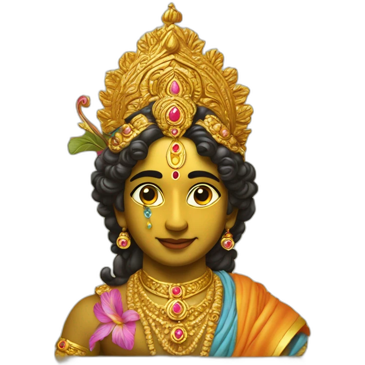 Shree krishna with basuri emoji