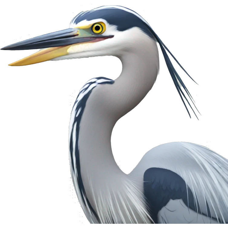 Great blue heron emoji
