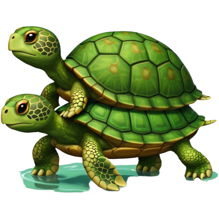 Turtle on turtle emoji