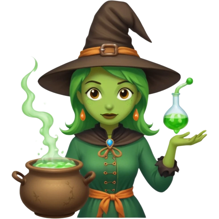 green witch cooking potion emoji
