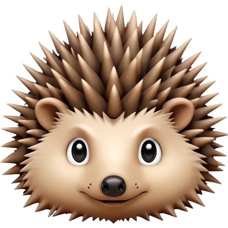 really cute confused hedgehog face with wooden thorny bramble stem wrapped around its forehead, spiky asymmetric thorns, no leaves, only face and neck visible emoji