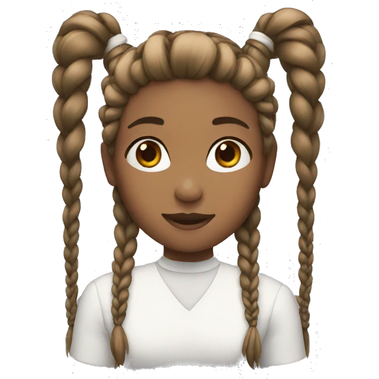 girl with two long braids emoji