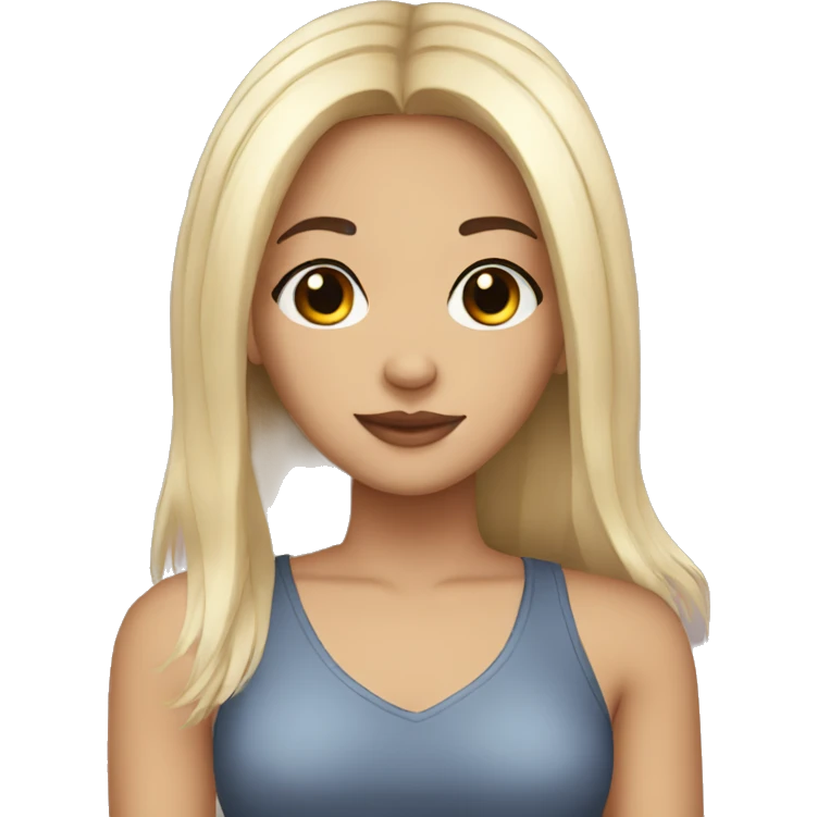 girl pretty light skin black hair and black eyes emoji
