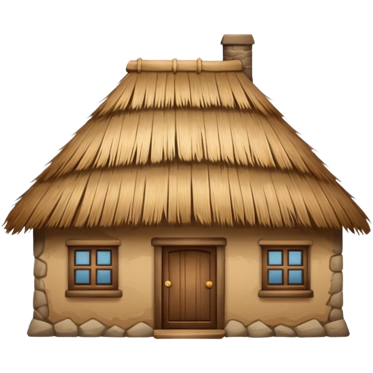 saman çatılı ev emoji