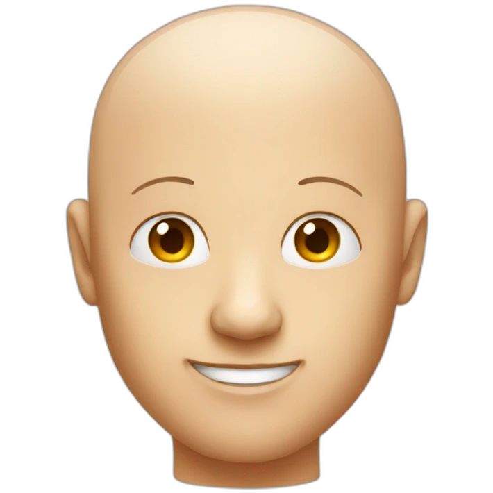Shining bald head emoji