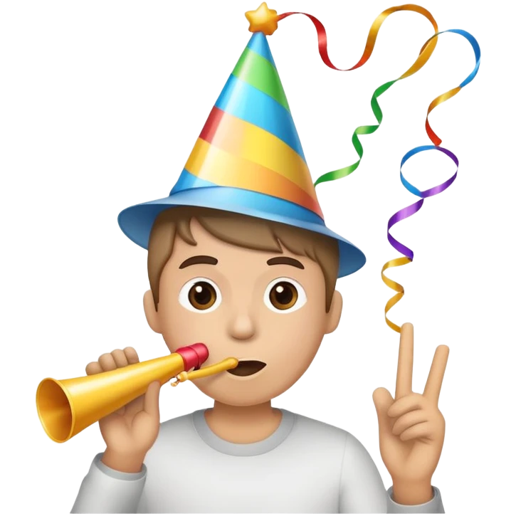 celebration party horn streamer emoji