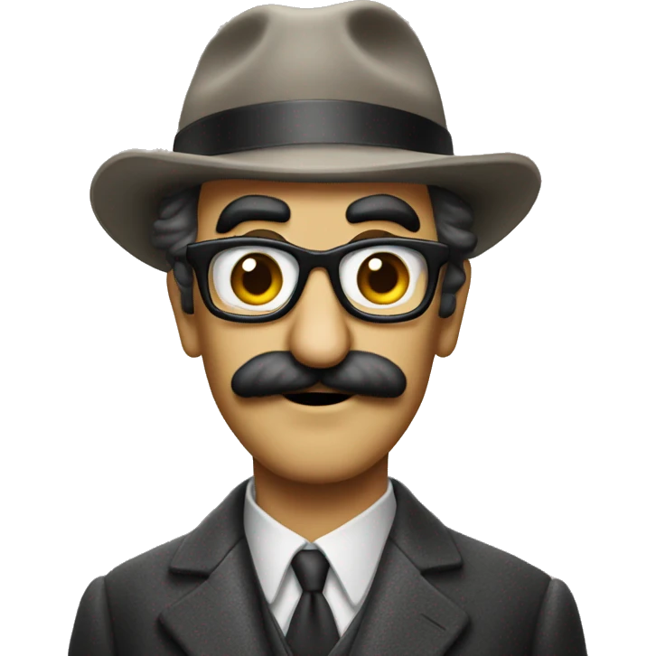 disguised face emoji groucho marx emoji