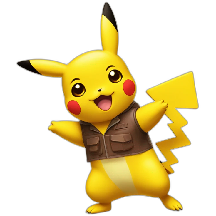 Pikachu buvant un chocolats chaud emoji