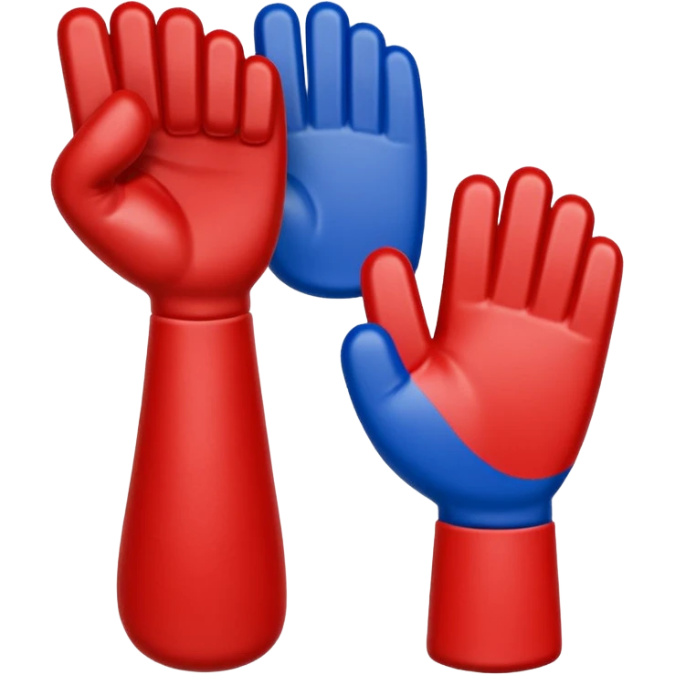 sports foam finger american football blue (#00A3E0) and red (#F9423A) emoji