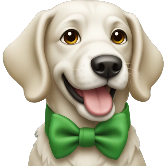 dog using green Tyrolean ha emoji
