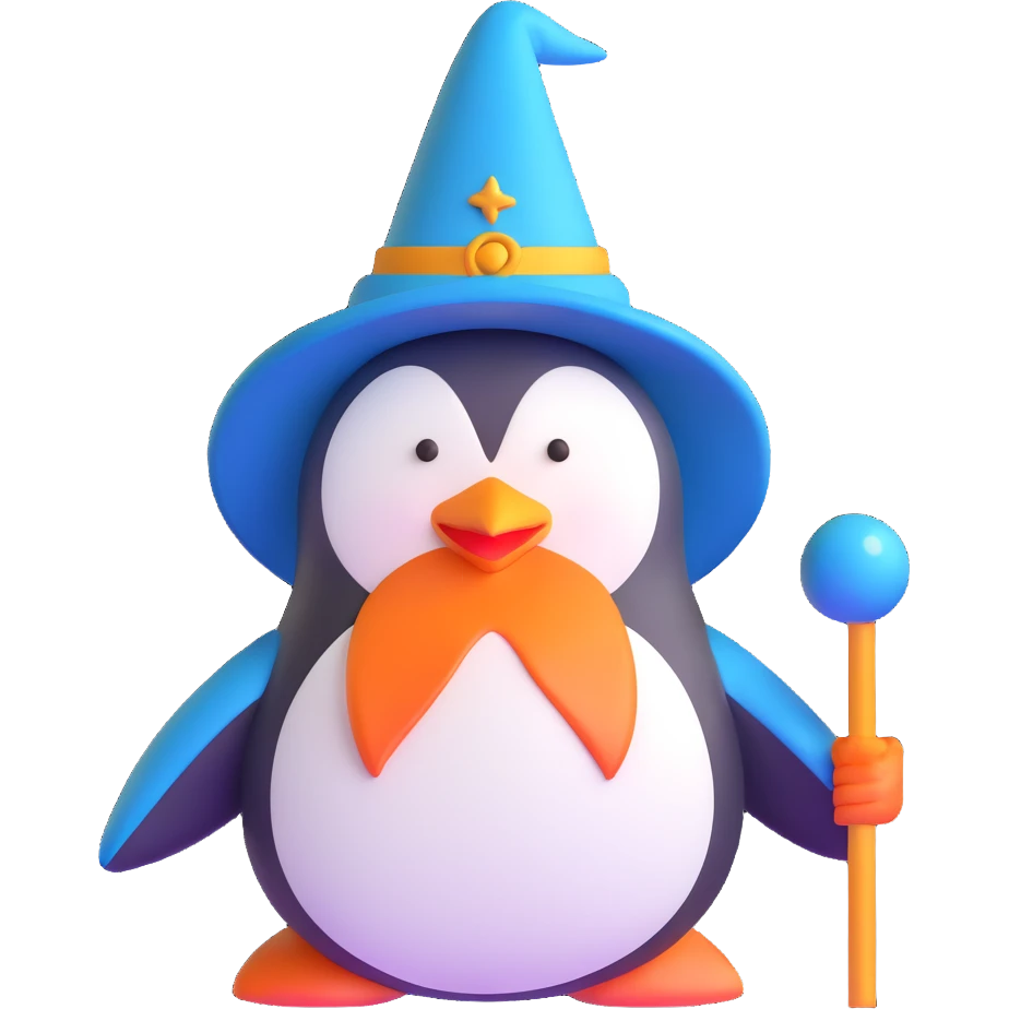 penguin wizard emoji