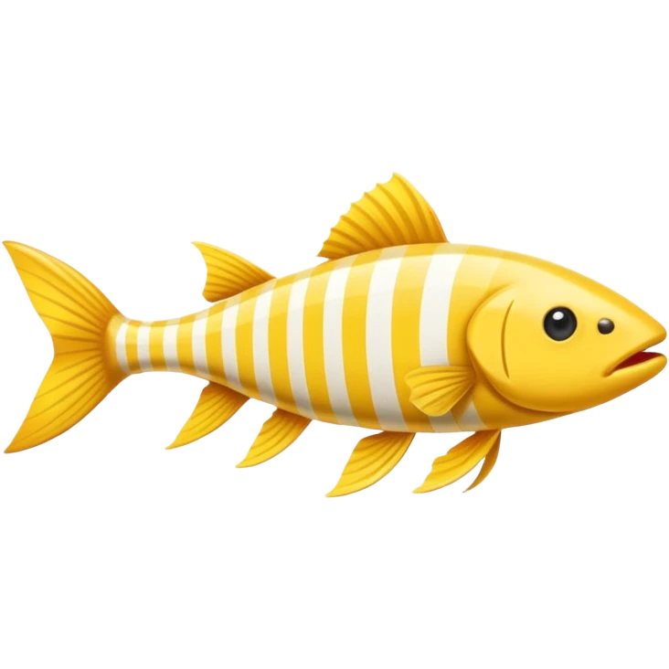 Yellow  çizgili uzun balık emoji