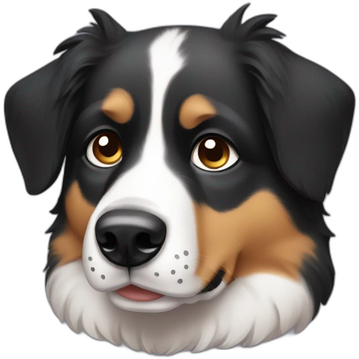 Sad Australian Shepard dog emoji