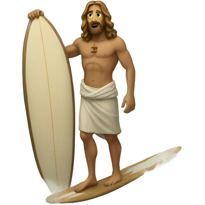 Jesus on a surfboard emoji