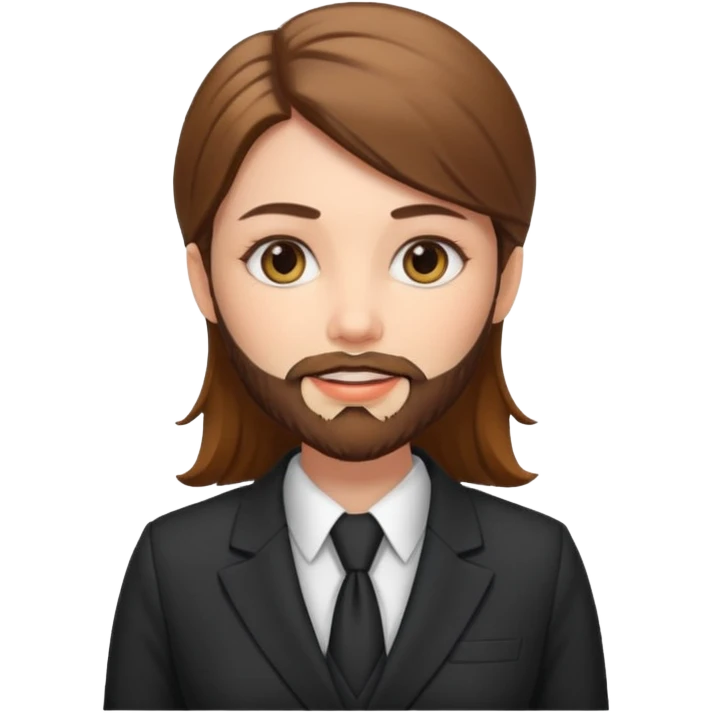 bearded woman in a suit emoji