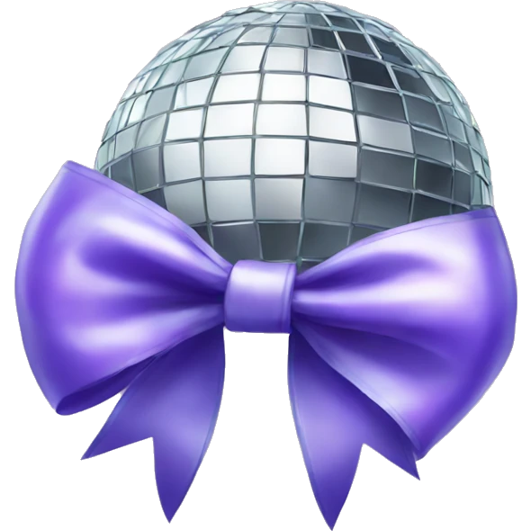 Disco ball bow emoji