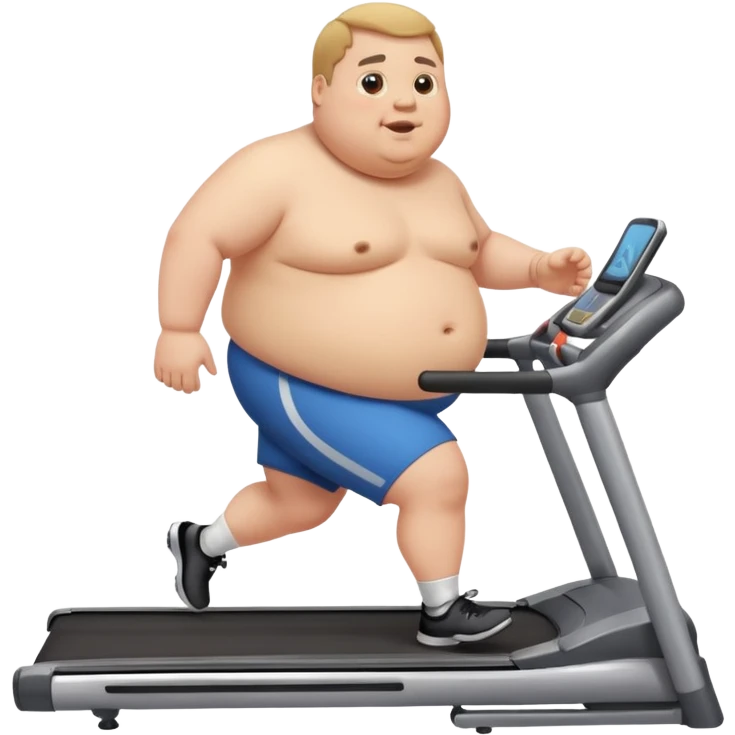 fat man on treadmill emoji