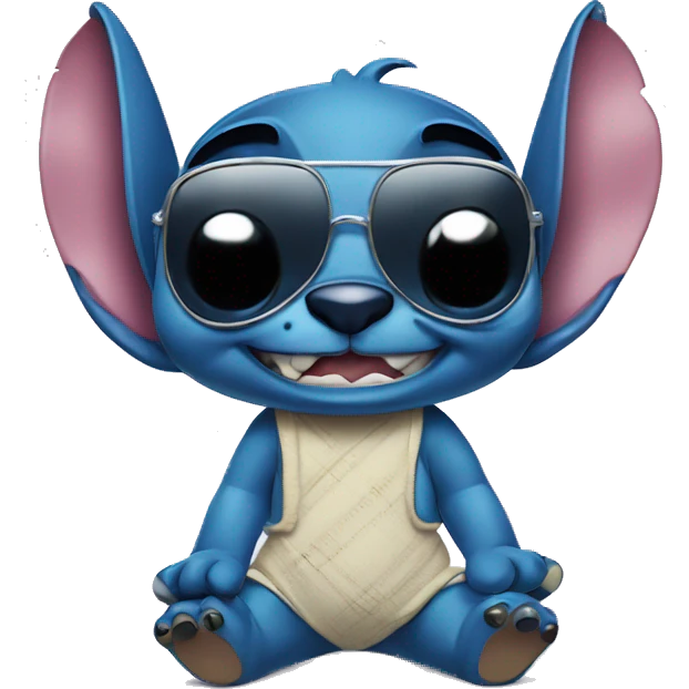 Stitch from LILO & Stitch with sunglasses  emoji