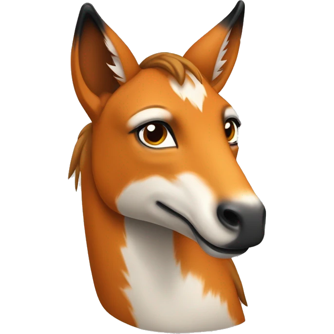 Pferd Fuchs Farben kurze Mähne nicht groß  emoji