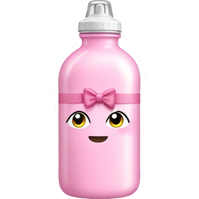 Waterbottle light pink with a bow  emoji