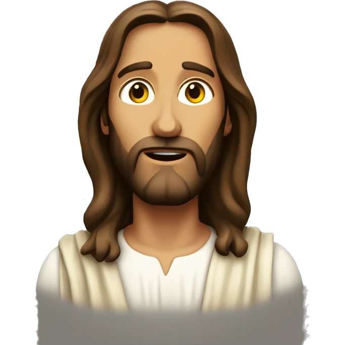 Jesus looked with astonishment emoji