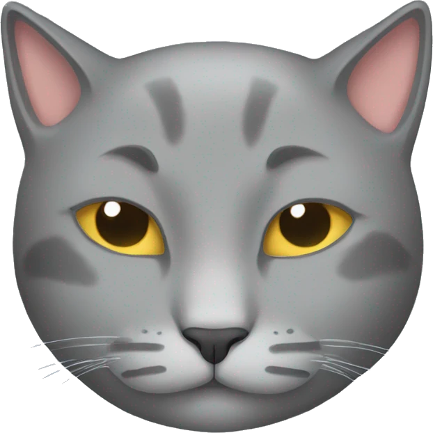 gray cat sleeping emoji