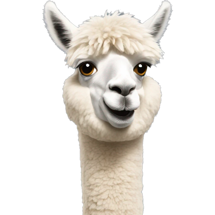 Super high alpaca  emoji