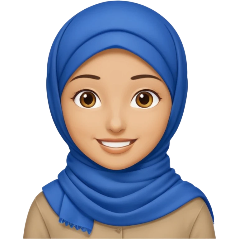  Hijab (headscarf covering hair/neck), lady with smile  emoji