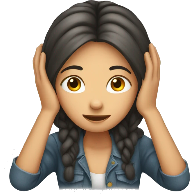 Girl hand on head  emoji