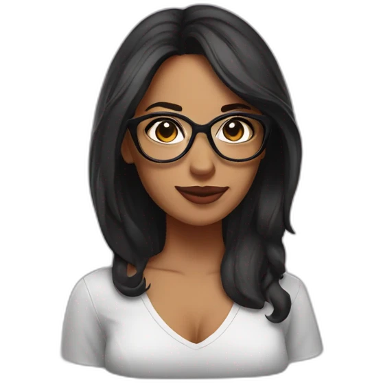Mia Khali with big glasses emoji