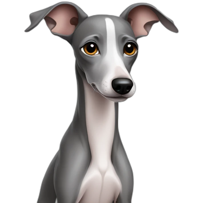 grey italian greyhound emoji