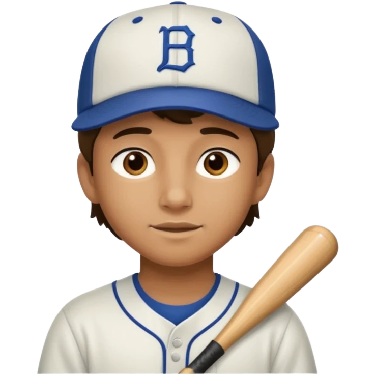 teenage boy with a baseball hat on emoji