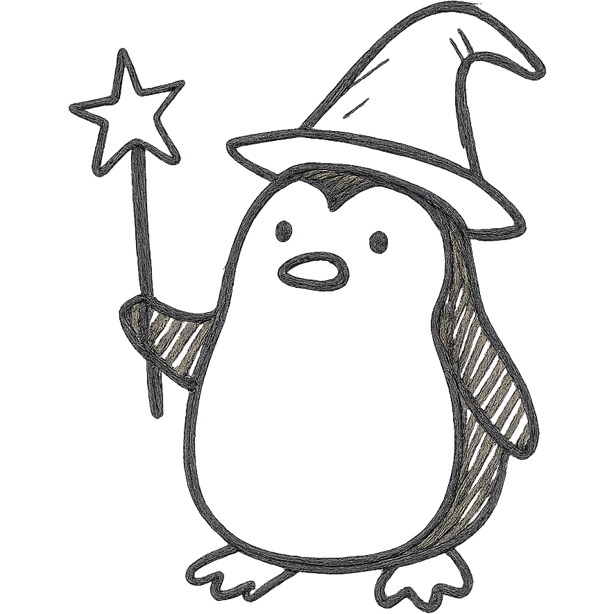 penguin wizard emoji