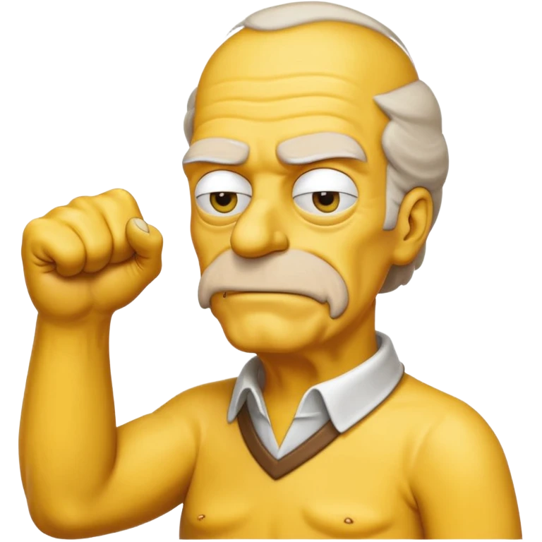 old man shaking fist simpsons emoji