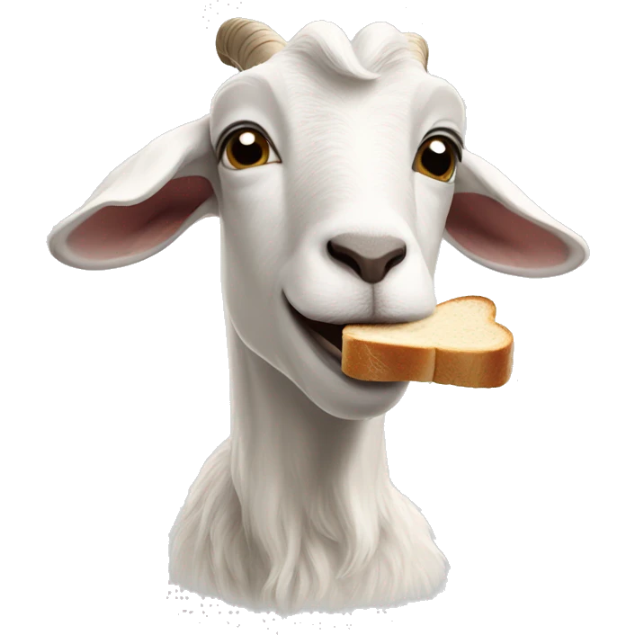 A Goat eating toast emoji