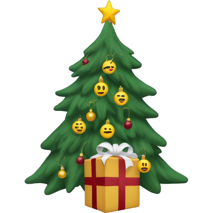 Will and Grace themed Christmas tree emoji