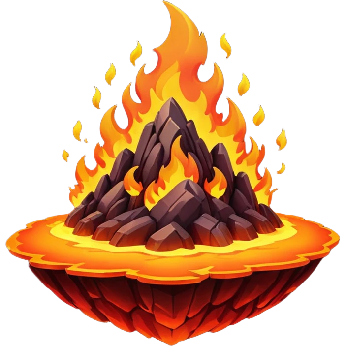 fire flying island emoji